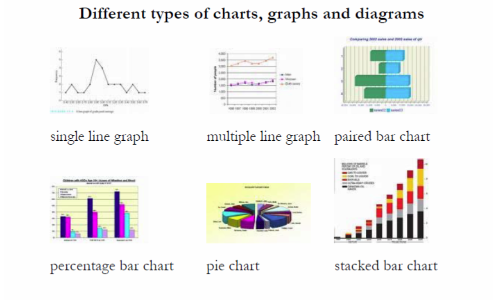 a paired bar chart - парная гистограмма, столбиковая диаграмма a pie chart ...